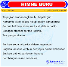 Bila nanti kita berpisah jangan kau lupakan kengan yang indah kisah kita. Lirik Lagu Hymne Guru Versi Terbaru Download Teks Liriknya