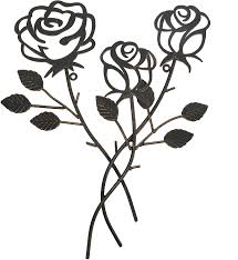 Shop the top 25 most popular 1 at the best prices! Amazon Com Scwhousi Metal Rose Wall Decor Garden Flower Wall Art Rustic 14 25 1 75 Home Kitchen