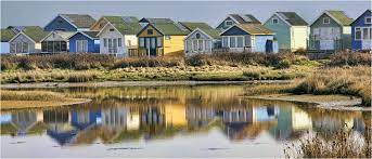 Kay Browning S Reflected Beach Huts On Mudeford Spit Christchurch Dorset March 14 Beach Hut Photo Competition Beach