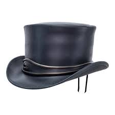El Dorado Top Hat Eye Band Leather Top Hat American Hat Makers Steampunk Leather