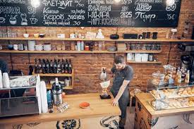Coffee Shop Bar Counter Cafe Restaurant Relaxation Concept Cafe Restaurant Coffee Shop Bar Coffee Shop