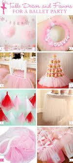 Toppers are one sided, made with wooden picks. Tulle Decor And Favors For A Ballet Party Chickabug