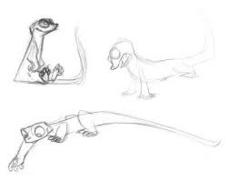 Proyectos Cancelados Pixar Newt Drawing Cartoon Characters Animal Art Projects Character Design