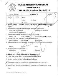 Soal Ukk Bahasa Indonesia Kelas 1 Sd 2018