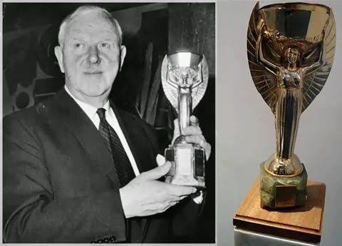 Diseñado por el escultor 🇫🇷 Abel Lafleur en 1929, representaba a Niké, la diosa griega de la victoria. Inicialmente se llamó “Diosa de la Victoria”, luego pasó a llamarse Jules Rimet en