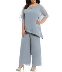 Le Bos Plus 2 Piece Glitter Trim Pant Set Dillard S Dillards Dresses Formal Womens Dress Pants Women Dress Pants Suits