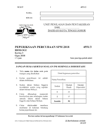 Soalan Peperiksaan Akhir Tahun Biologi Tingkatan 4 2019 Ppdbasut