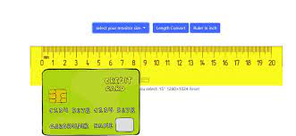 Visiting card size in inches: Online Ruler Cm Mm Onlineruler Org