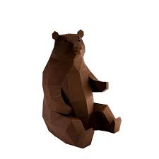 Bear Model In 2021 Paper Crafts Paper Sculpture Sculpture