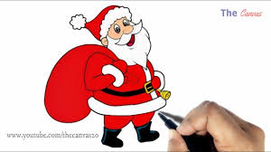 In the beginning stages, don't press down too hard. Kids Christmas Drawing How To Draw Easy Santa Claus Step By Step Youtube