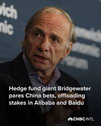 Hedge fund giant Bridgewater Associates divested from U.S.-listed Chinese  stocks in the second quarter, signaling a clear pullback from the market  amid rising geopolitical strains and weakening investor confidence in  China's economic