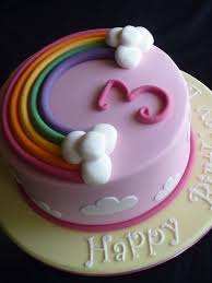 Single Layer Birthday Cake Designs For 2 Year Old Boy With Name I D Like To Try Something Like This For Hannah S 3rd Maybe With Rainbow Layers Too 3rd Birthday Cakes Cake Rainbow Birthday Cake