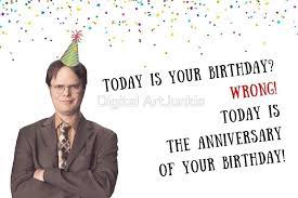Dwight K Schrute Card The Office Us Birthday Card Meme Greeting Cards Greeting Card By Willow Days Birthday Quotes Funny For Her Birthday Quotes Funny Birthday Quotes For Him