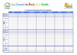 Menu De La Semaine Vierge Planning Hebdo De Repas Amp Semainier A Imprimer Menu Semaine Planificateur Repas Planning De Repas
