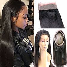 Royale Human Hair 360 Lace Frontal With Bundles Brazilian Virgin Hair Straight Weave Wit Virgin Brazilian Straight Hair Straight Hairstyles Natural Hair Styles