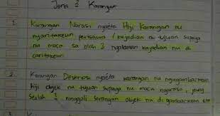 Kalimat wawaran ada yang isi kalimatnya mengandung makna pengajak (pangajak) dan kalimat penyaram (panyaram) atau kalimat perintah (panitah). Contoh Karangan Bahasa Sunda Tentang Sekolah Perangkat Sekolah