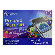 Hi, for puk number unlocked sim card. Philippines Globe Prepaid Roaming Lte Sim Card W P150 Tri Cut Nano Micro For Sale Online Ebay