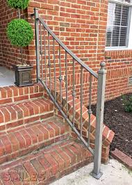 A wooden stair railing is an important safety addition to the porch steps. How To Repaint Metal Porch Railings Add Instant Curb Appeal