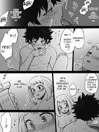 1boy 1girls black and white buthikireta comic cute imminent  vaginal izuku midoriya my hero academia ochako uraraka sex tagme wholesome  