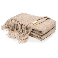 Indian quilt ships free in us superior quality. Decorative Thick Chenille Throw Blanket For Couch Throws Sofa Cover Soft Bedding Throw Blanket With Fringe 60 X 50 Inch Light Brown Buy Products Online With Ubuy Bahrain In Affordable Prices 992622336