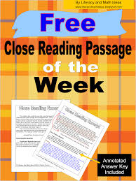 Literacy Math Ideas Free Close Reading Passage Of The Week Close Reading Passages Reading Passages Reading Classroom