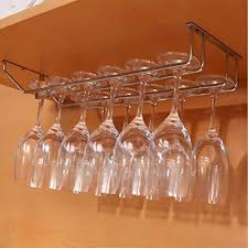 Chinatera Organisateur Cabinet Stockage Holder De Verre De Vin Stemware En Rack 2 Row Amazon Fr Cuisine Maison Wine