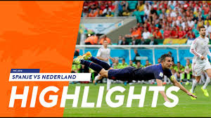 Met een update zijn vandaag de beeltenissen en namen van het nederlands elftal toegevoegd aan voetbalgame pes 2014. Highlights Spanje Nederland 1 5 13 06 2014 Wk 2014 Youtube