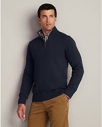 Solid Signature Cotton Quarter Zip Sweater Eddie Bauer Buisness Casual Outfits Business Casual Jeans Business Casual Attire