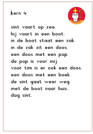 Kern 4 Sinterklaasverhaal Juf Liesbeth Woorden Lezen Eerste Leerjaar Lezen Leren Lezen