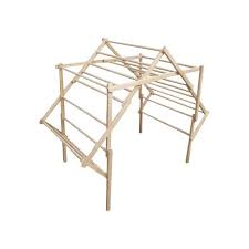 Use a garment rack to keep coats, clothes, and uniforms orderly and ready to go. Wooden Clothes Drying Rack The Grandad The Natural Co