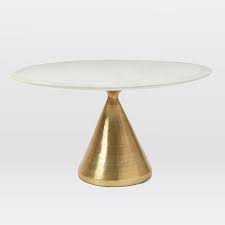 Silhouette Pedestal Oval Dining Table White Marble Antique Brass Dining Table Oval Table Dining West Elm Dining Table