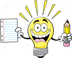 The ink holdout is great for felt tip markers. Cartoon Illustration Of A Light Bulb Holding A Paper And Pencil Royalty Free Cliparts Vectors And Stock Illustration Image 17964881