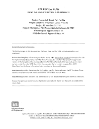 Atr Review Plan Using The Nwd Atr Review Plan Template Project Name Fall Creek Fish Facility Project Management Reports Usace Digital Library Grupo rpp is responsible for this page.