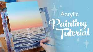 Acrylic Painting Tutorial Ocean Sunset Beginner To Intermediate Youtube I am an intermediate artist and was exploring ways to teach beginners how to paint!