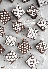 Stenciled Brownies Tutorial Tuesday I Sugar Coat It Recipe Decorated Brownies Brownie Packaging Brownies