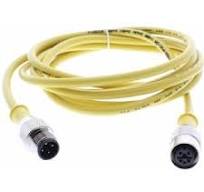 Ramco Molded Cordset M12-FS4-MS4-PVC-10M PVC Extension Cable w/ M12 4P 4W  Straight Female and Male Connectors 10 Meters
