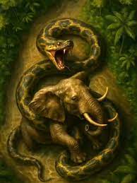 Clash in the Amazon: Elephant vs. Giant Anaconda | TikTok