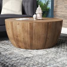 Mistana Darcelle Coffee Table Reviews Wayfair Drum Coffee Table Round Wood Coffee Table Coffee Table Wood