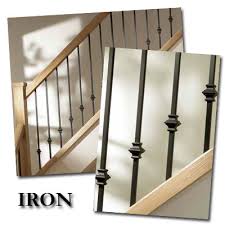 Metal spindles tend to be used with a solid or ungrooved handrail and base rail. Iron Contemporary Stair Balusters Stylish Modern Stair Balustrade