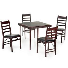 Cosco 5 Piece Bridgeport 32 Inch Wood Folding Card Table Set Card Table Chairs Card Table Set Table Chair Sets