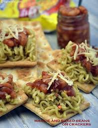 Maggi And Baked Beans On Crackers Recipe Recipe Indian Food Recipes Vegetarian Kids Cooking Recipes Recipes