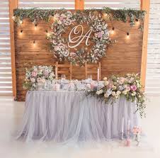 52 Creative Rustic Diy Bridal Shower Decoration Ideas Vis Wed Head Table Wedding Backdrop Wedding Wedding Table