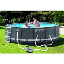 Intex 16 X 48 Round Ultra Frame Pool Set W 1 500 Gph Filter Pump And Ladder Intex Pool Hot Tub