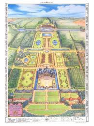 The Chateau De Vaux Le Vicomte Lovely Hand Drawn Map Mapa