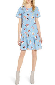 Halogen Short Sleeve Ruffle Hem Dress Regular Petite Ruffle Hem Dress Hem Dress Dresses