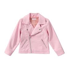 Toddler Girls Pink Faux Leather Jacket Pink Leather Jacket Leather Jacket Toddler Girl