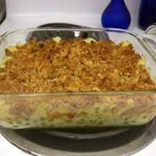 Can water chestnuts pour into greased casserole. Green Pea Casserole Food Recipes Real Food Recipes