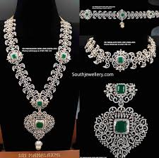 18 Carat Gold Multipurpose 6 In 1 Diamond Emerald Haram It Can Be Worn In Multiple Diamond Necklace Designs Diamond Necklace Indian Diamond Jewelry Necklace