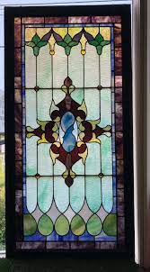 Antique Leaded Stained Glass Window 30 X 60 Ardesh Antique Stained Glass Windows Stained Glass Windows Stained Glass Window Panel