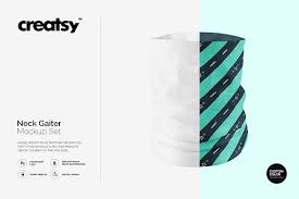Neck Gaiter Mockup Set Graphic Design Studios Neck Gaiter Mockup